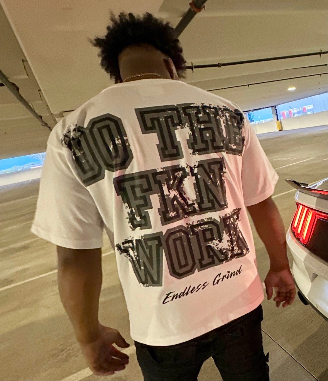 WHITE “DO THE FKN WORK” TEES