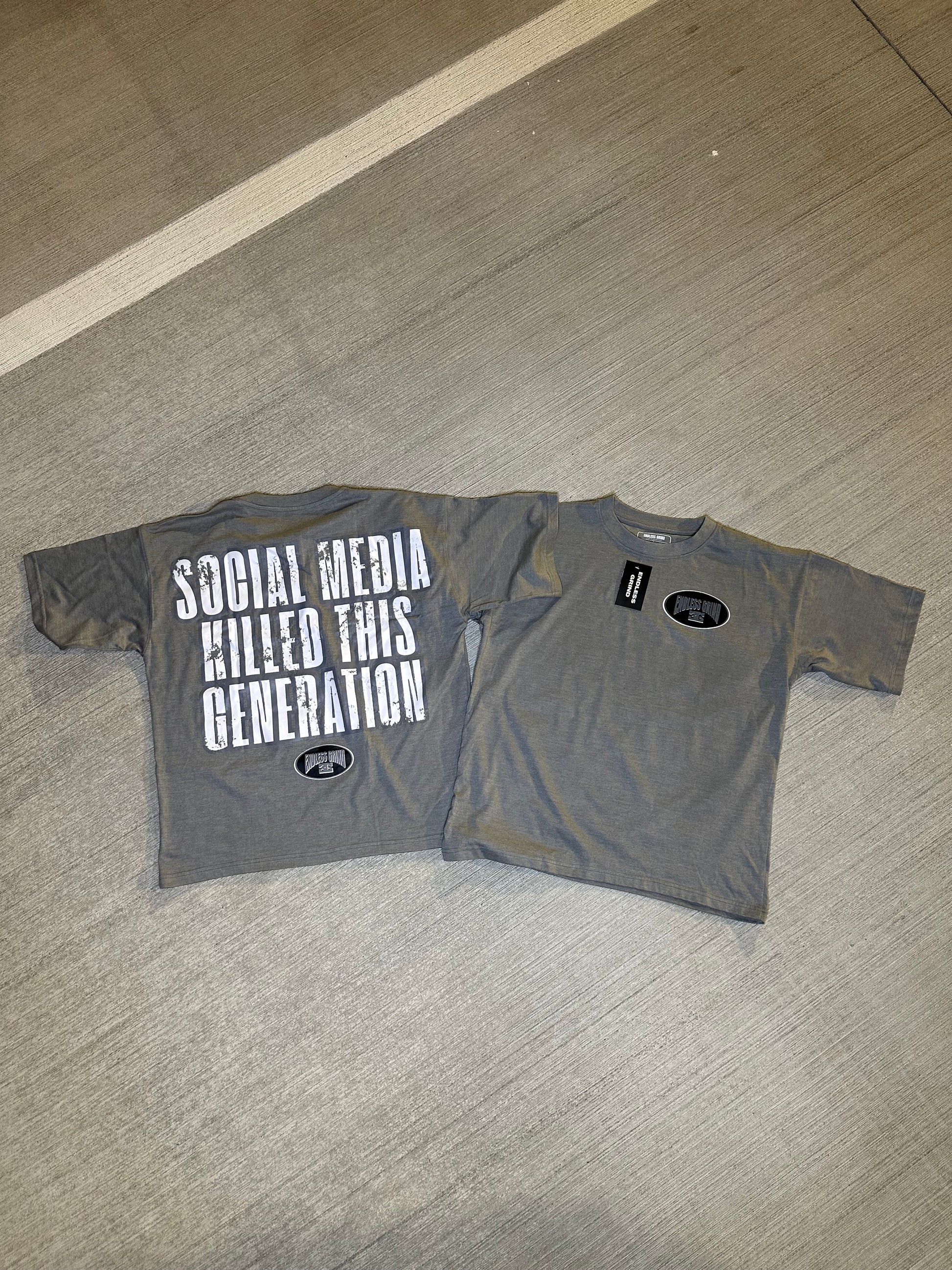 GREY “SOCIAL MEDIA” TEES