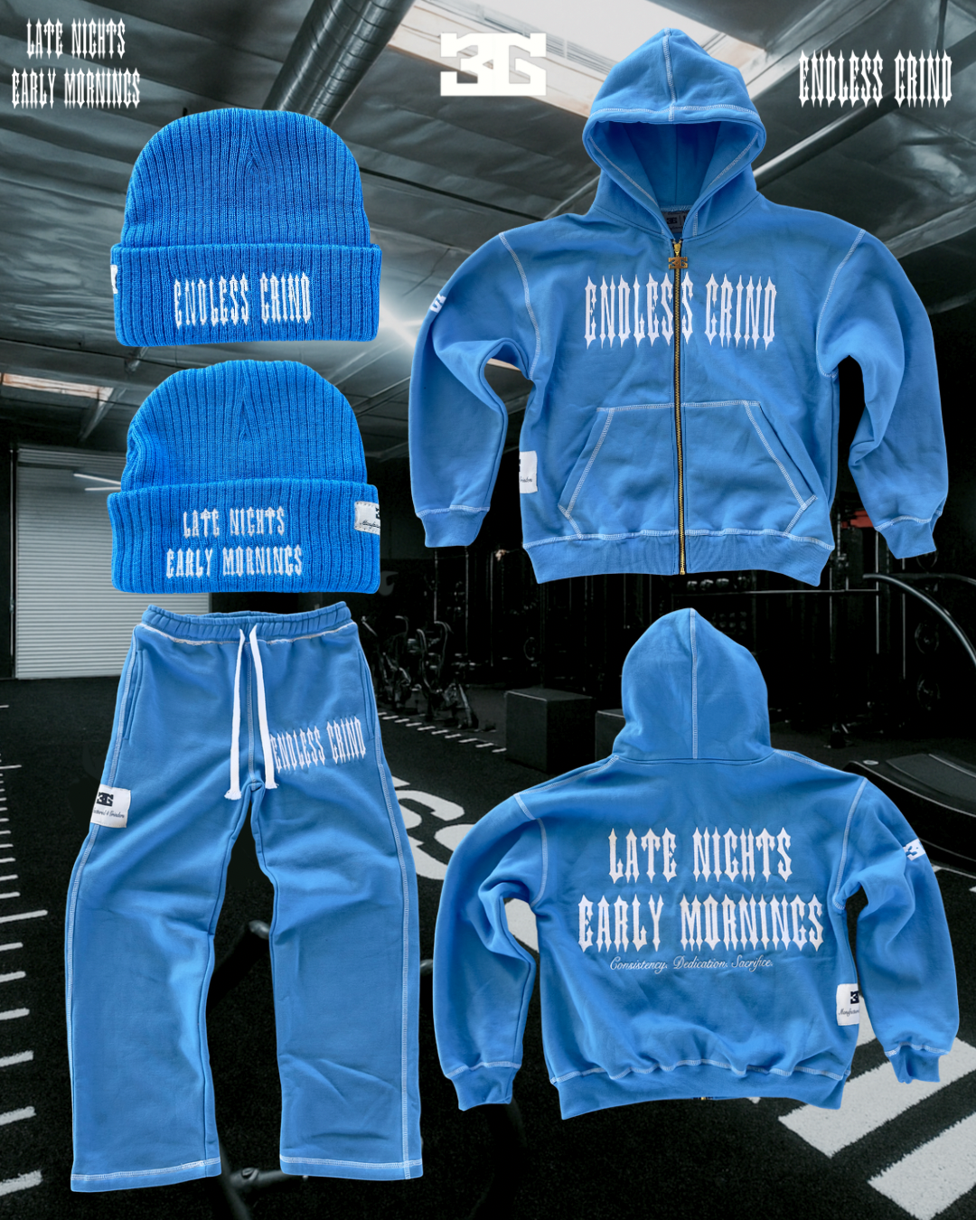 BLUE ICE LNEM SWEATSUIT