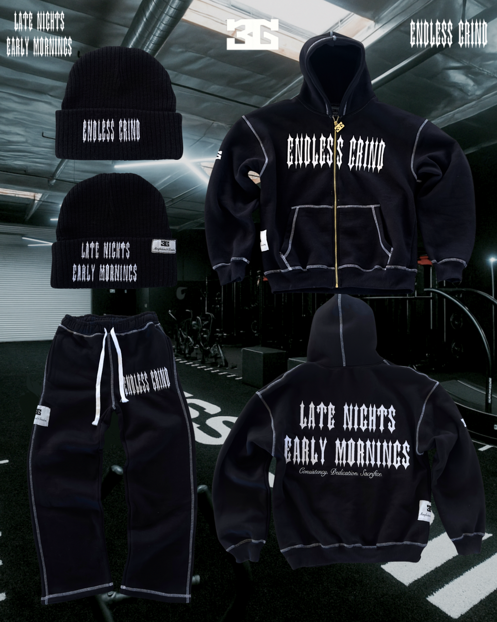 MIDNIGHT BLACK LNEM SWEATSUIT