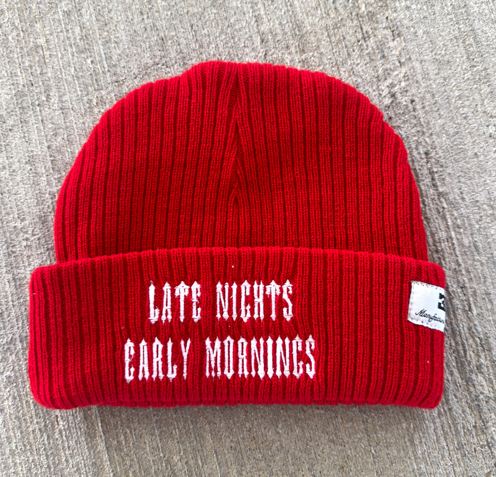 FIRE RED BEANIE