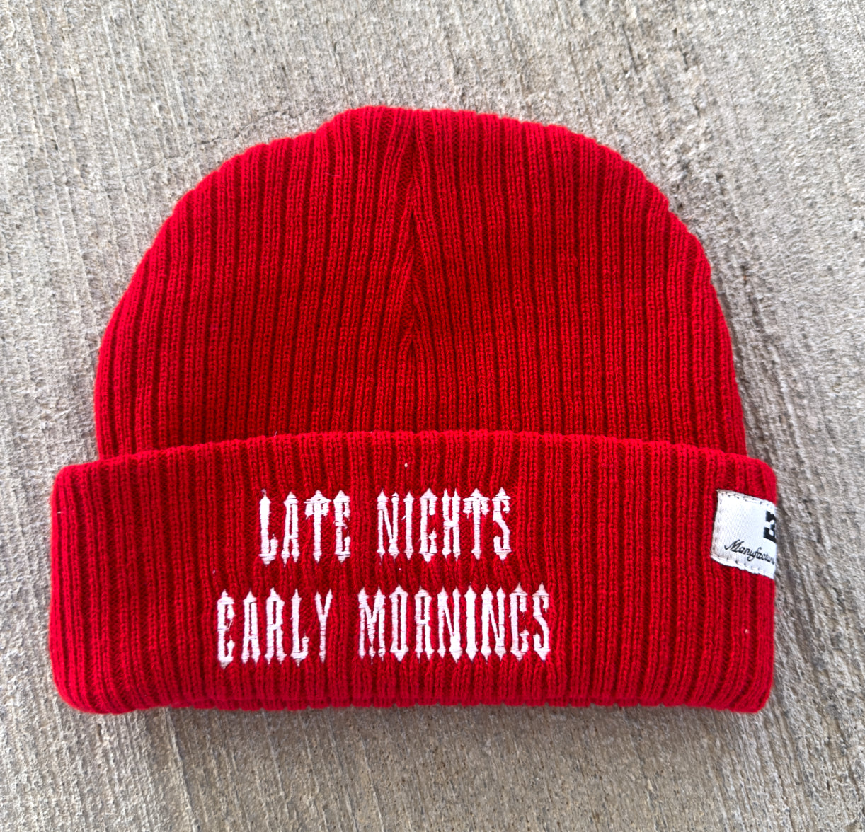 FIRE RED BEANIE